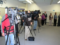 Press conference at Fox Valley Technical College
